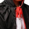 thumbnail image 4 of Cape à Capuche Vampire Noir Rouge pour Adultes Halloween Dracula Cosplay 170cm, 4 of 4