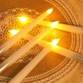 thumbnail image 2 of Gostoto Battery Operated Flameless LED Taper Candles Golden Smokeless Electric Candles Window Lights LED Simulation Candle Lights for Christmas Wedding Party Dinner Birthday Church, 2 of 5