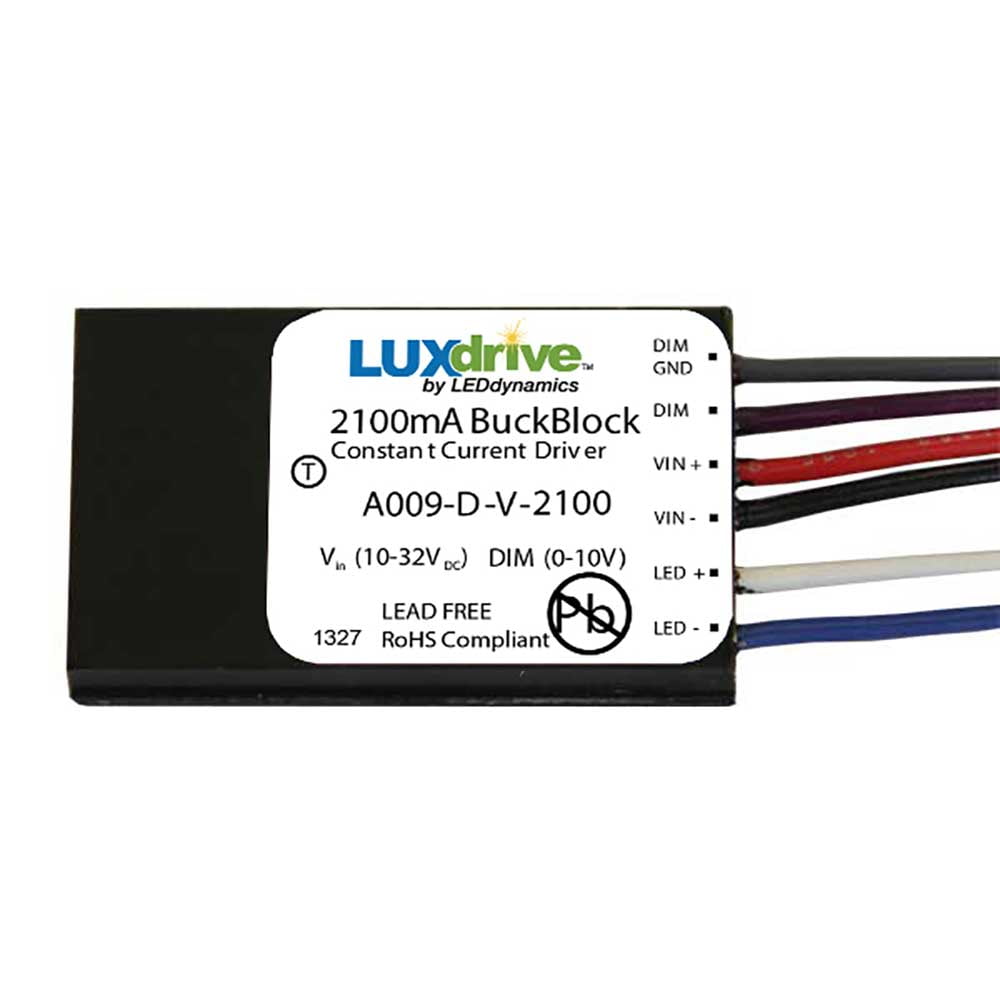 LuxDrive BuckBlock - 2100mA Constant Current LED Driver with Dimming ...
