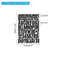 thumbnail image 2 of Uxcell Vinyl Letters Numbers Stickers Kit, Self Adhesive Decals for Mailbox, Sign Black 1224 Pieces 12 Sheets, 2 of 6