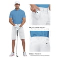 thumbnail image 3 of PULI Men’s 10" Golf Shorts Dress Casual Summer Flat Front Lightweight Travel Shorts with Pockets, 3 of 6