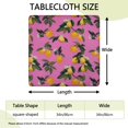 thumbnail image 2 of Yellow Lemon Flowers Pink Pattern Square Fitted Tablecloth with Elastic Edge,Square Table Cover,Washable Elastic Table Cover for Home Kitchen Party Decor 34"x34", 2 of 6