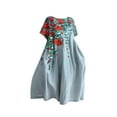 thumbnail image 4 of Ruyang Women Casual Loose Boho Floral Dress with Pockets Short Sleeve Long Maxi Summer Beach Swing Dress Floral Beach Dresses for Women, 4 of 4