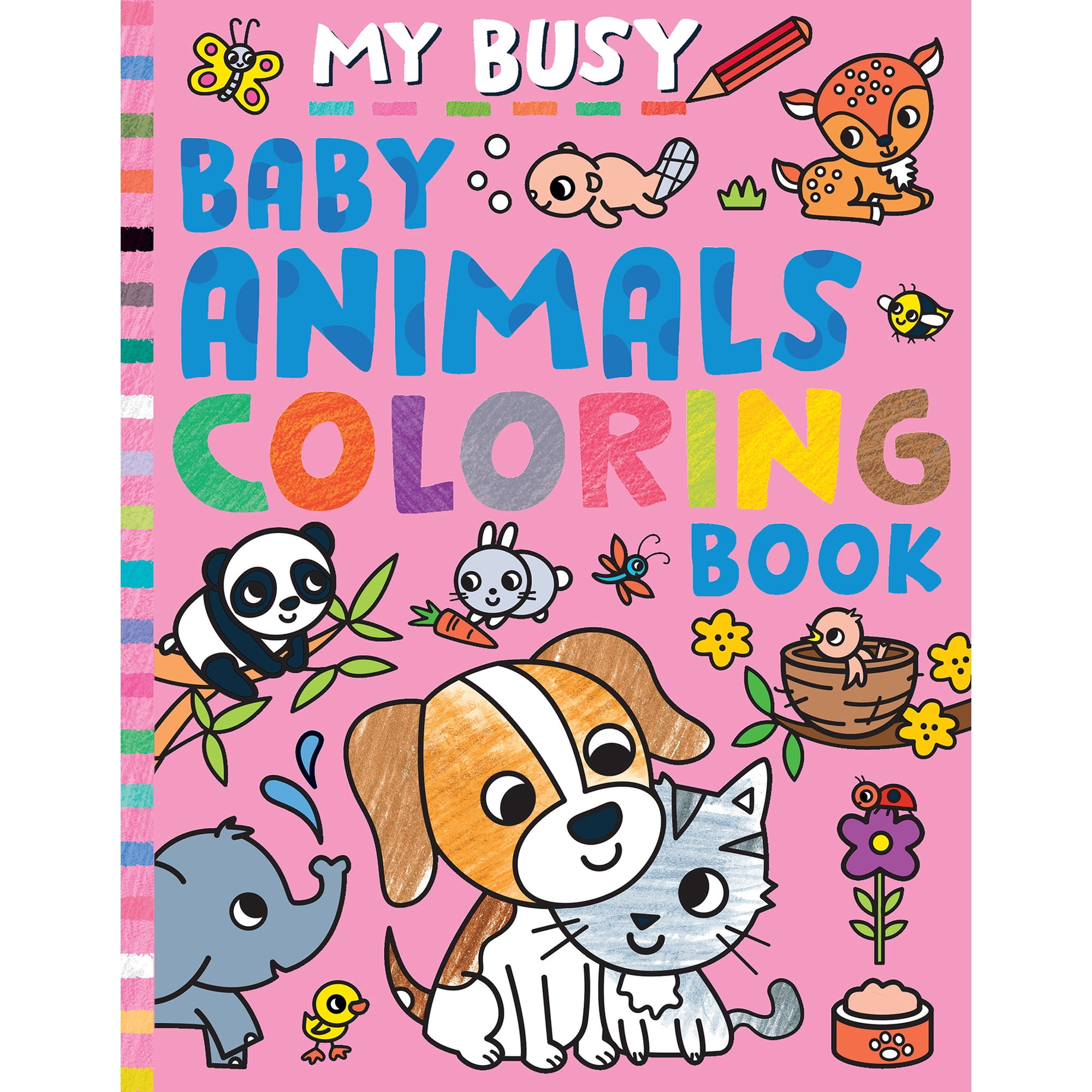 My Busy Baby Animals Coloring Book, 192 pages (Paperback)