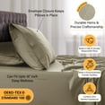 thumbnail image 3 of Lux Decor Queen Size Sheet Set, 4-Piece Plain Soft Microfiber – Deep Pocket Queen Bed Sheets, Includes 1 Fitted Sheet, 1 Flat Sheet, 2 Pillowcases, Beige, 3 of 10