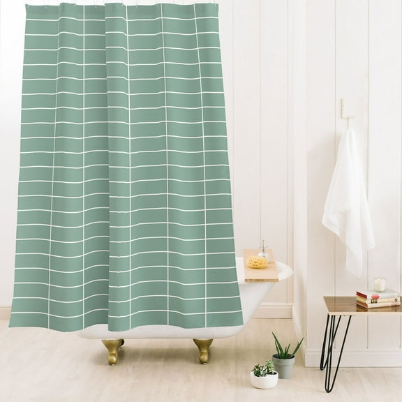 Society6 Colour Poems Minimal Grid Xvii Shower Curtain 71" x 74"