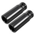 thumbnail image 1 of Unique Bargains 2Pcs 1/2-inch Drive 19mm 6-Point Deep Impact Socket, Cr-V Steel, 1 of 6