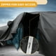 thumbnail image 4 of Funda para auto impermeable para todo clima, protección exterior contra el sol y la lluvia, con tiras reflectantes, negra para Volvo C40, 4 of 5