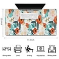 thumbnail image 5 of Long Mouse Pads for Desk,Pioneer Flower Floral Print Pattern Desk Mats on Top Of Desks, Desk Mouse Pad Extra Large with 3mm Non-Slip Base and Stitched Edge for Gaming,Office,Work,Home 47.3"x23.6", 5 of 6