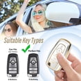 thumbnail image 6 of Key Fob Cover Compatible with Ford Fusion Bronco F-150 F-250 F-350 F-450 F-550 Ranger Figo Keychain Case Holder Protector,Gold-Blue, 6 of 7