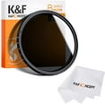 thumbnail image 1 of K&F Concept 43mm Variable ND2-400 Lens Filter with Cloth, Adjustable ND2 to ND400 Waterproof Filters for DSLR, 1 of 5