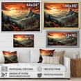 thumbnail image 5 of Designart "Wonderland Sunset Yellow Lakeside Mountains III" Extra Large Landscapes Framed Wall Art - Country Yellow Forest River Mountains Hallway Framed Wall Art Decor, 5 of 7