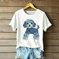 thumbnail image 2 of GERsome Short Sleeve T-Shirts for Women Cute Animal Graphic Crew Neck Shirts Summer Loose Fit Casual Basic Tees, Sizes S-2XL, 2 of 5
