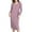 Purple, variant on Jgppe Women's Basic Nightgown Long Sleeve with Chest Pad Round Neck Tunic Pullover Nightshirt
