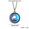 thumbnail image 3 of Collar para mujer, joyería para mujer, collar con colgante del sistema solar, collar de clavícula con cúpula de cristal de doble cara de galaxia., 3 of 4