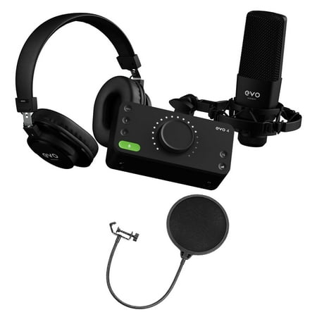 Audient EVO Start Recording Package w/ Pop Filter Bundle