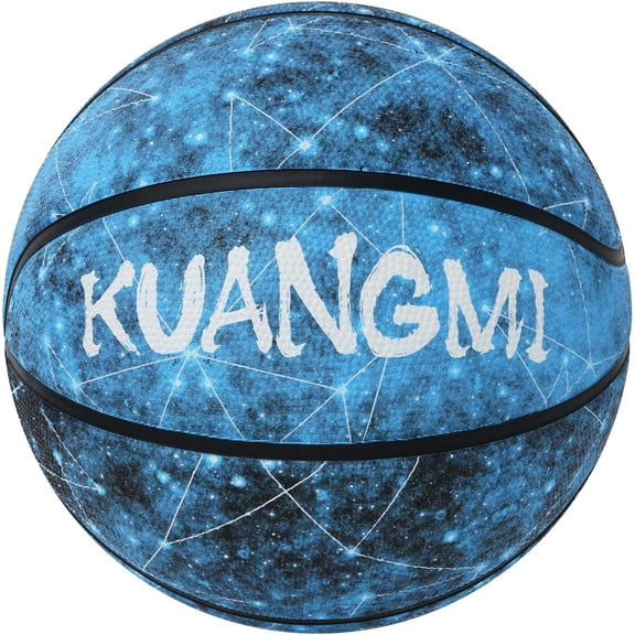 Kuangmi Fancy Rubber Basketball, Office Regulation Size 7(29.5") Streetball, Made for Indoor Outdoor Basketball Games