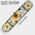 thumbnail image 3 of Yayeee Double Oven Mitt Kitchen Heat Resistant Baking 35" x7" Quilted Glove, White Watercolor Sunflowers, 3 of 6