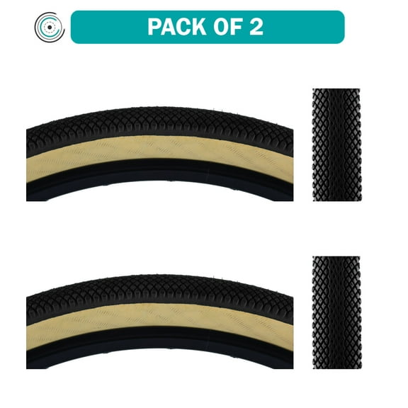 Pack of 2 SE Bikes SE Speedster 29x2.1 Clincher Wire TPI 65 Black/Tan Reflective