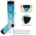 thumbnail image 3 of Coolnut Mermaid Compression Socks, 1 Pack Women Men Long Stocking (20-30mmHg) Travel Knee High Stockings for Athletic Sports,Running,Cycling,Nursing, 3 of 6
