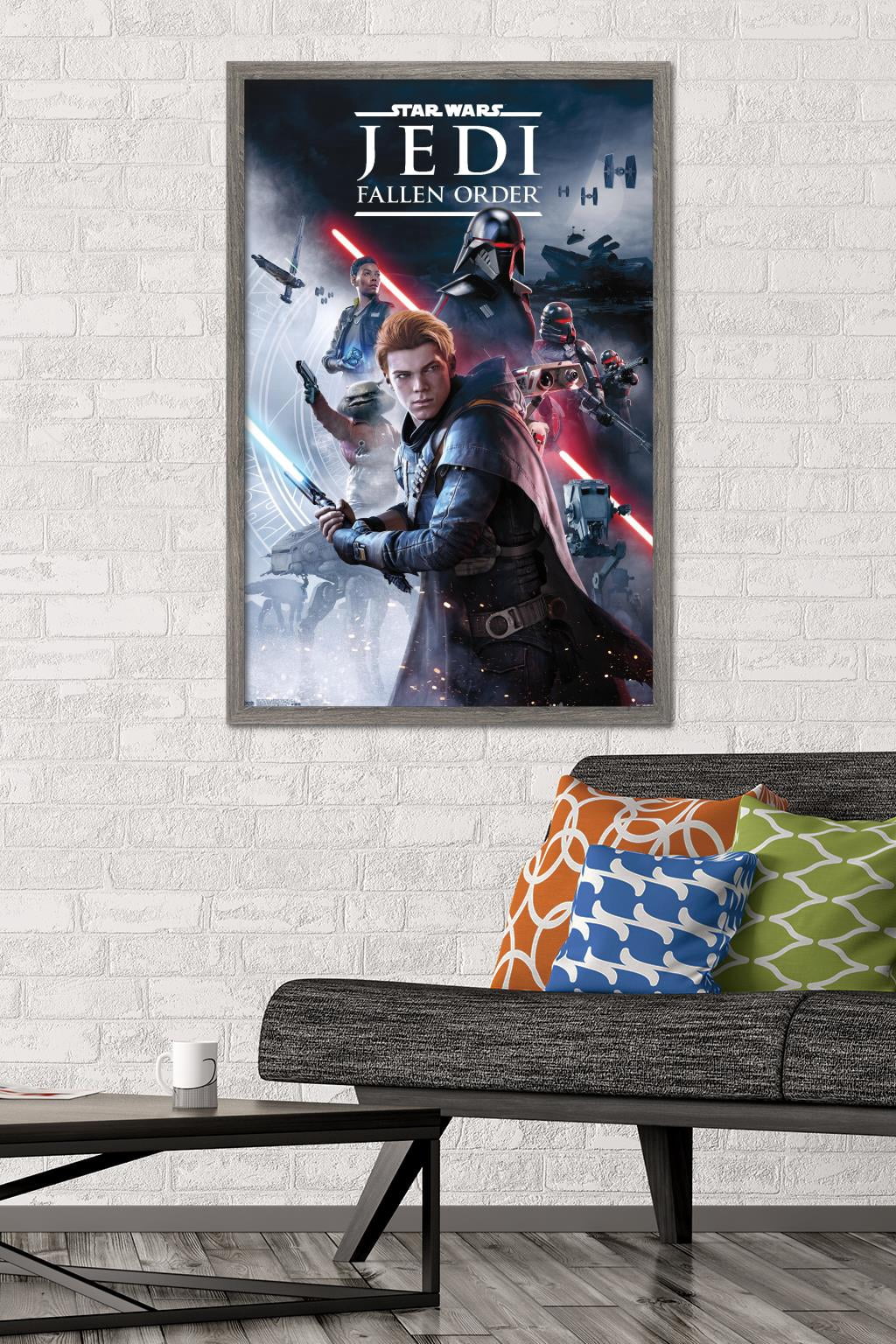 Star Wars: Jedi Fallen Order - Key Art Wall Poster, 22.375" x 34", Framed