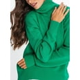 thumbnail image 2 of SUNSIOM Pull Col Roulé Ample pour Femmes Couleur Unie Manches Longues Automne Hiver Chaud Tricoté Mode Urbaine, 2 of 6