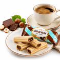 thumbnail image 4 of Choco Hazelnut Cream Wafer Sticks, 10.02 oz, Individually Wrapped Crispy Chocolate Wafer Snack, Dessert & Coffee Snack, 4 of 7