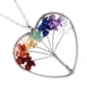 thumbnail image 3 of Collar de árbol de la vida, cadena completa de 7 chakras, grava, aleación de Zinc, corazón de melocotón, accesorios para mujer, 3 of 5