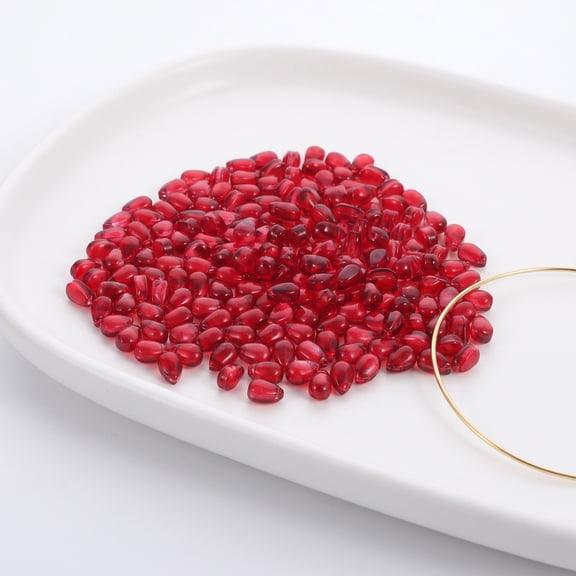 LITINKIMI Red Glass Teardrop Beads 200 Pieces for Jewelry Making, Bracelets, Earrings and Craft Projects
