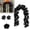 Black, variant on Artificial Flower Garland Black Maple Leaf & Rose Vine, Faux Ivy Hanging Vines for Fall Halloween Thanksgiving Decor, Indoor Outdoor Wedding Party Wall Fireplace Accents, Black & Red, 5.74ft