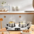 thumbnail image 3 of Costway Electric Hot Plate Ceramic Double Burner 1800W Infrared Cooktop w/Handle, 3 of 10