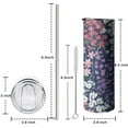 thumbnail image 5 of 20oz Pioneer Flower Skinny Tumblers Stainless Steel Tumbler with Lid and Straw,Vacuum Insulated Double Wall Travel Tumbler Cups with Cleaning Brush for Coffee,Tea, 5 of 6