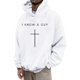 thumbnail image 2 of MHFRRA Sudadera con Capucha y Diseño de Jersey, Informal, Cómoda y Urbana para Creyentes Blanco, 2 of 3