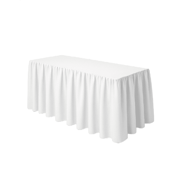 Mantel Bambalina Para Mesa De 1.80x0.75 Colores Blanco