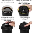 thumbnail image 5 of 18oz Coffee Travel Mug Spill Proof, Stainless Steel Insulated Cup with Lid and Straw, Reusable To Go Coffee Tumbler with Strap, Insulated Coffee Cups for Hot & Iced Drinks, 5 of 7