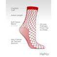 thumbnail image 3 of Memoi Women's Nothing But Net Fishnet Anklet Socks - Womens - Female, One Size, Red, 3 of 12