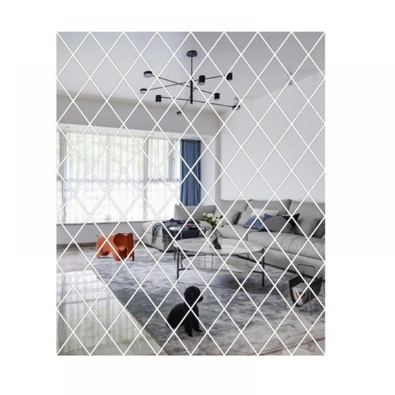 HULKLIFE Wall Decor Sticker, Acrylic Mirror Wall Stickers Adhesive Rounded Corner for Home Decorations