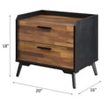 thumbnail image 6 of ACME Jiranty Rectangular Accent Table in Walnut and Black, 6 of 6