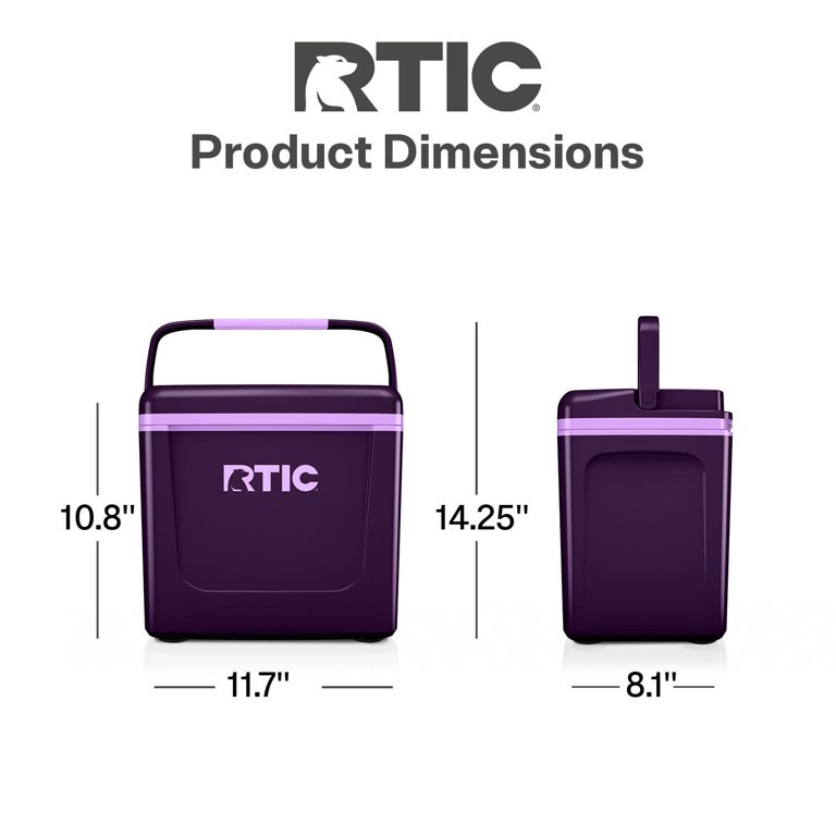 RTIC 8 QT, 12 Can Ice Chest Cooler Hard-Sided, Plum & Lavender