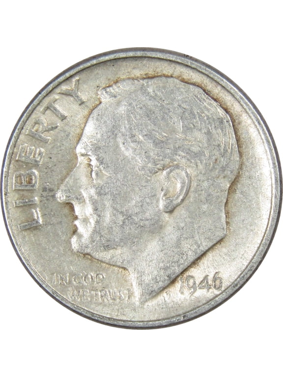 Collectible 1946 D Roosevelt Silver Dime Circulated 10c Coin Collectible