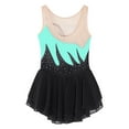thumbnail image 4 of Haitryli Kids Girls Sleeveless Ballet Gymnastics Leotard Glitter Rhinestone Skating Dress Dance Costume Light Blue 10, 4 of 5