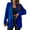 Blue, variant on Women Casual Blazer Long Sleeve Open Front Shawl Collar Slim Jacket Fashion Spring Fall Blazer Jacket