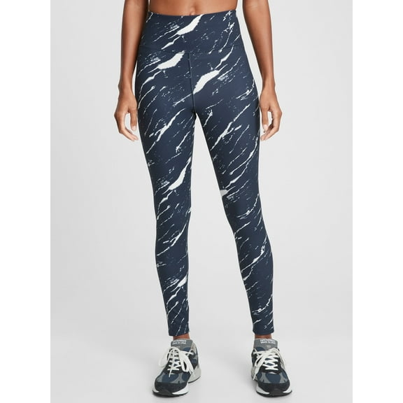 GapFit Print Studio Leggings,  Color: Indigo Blue Marl, Size: S