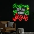 thumbnail image 2 of Glowneon Christmas It's All Jesus Neon Sign, Christmas Quotes Led Sign, Christmas Tree LED, 2 of 5