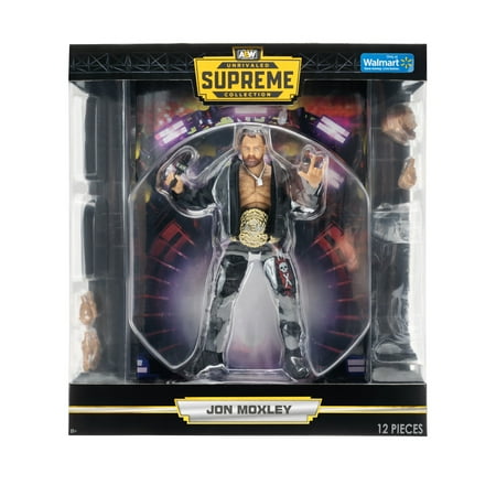 AEW Unrivaled Supreme Jon Moxley - 6-Inch Jon Moxley Figure with Soft Entrance Tops, Alternate Limbs and Accessories