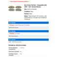 thumbnail image 2 of Rear Brake Pad Set - Compatible with 2009 - 2021 Nissan Murano 2010 2011 2012 2013 2014 2015 2016 2017 2018 2019 2020, 2 of 2