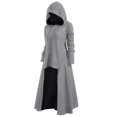 thumbnail image 3 of LEKODE cloak with sleeves renaissance cloak cloak with hood women adult capes Women Plus Size Cloak Sweater Plus Hooded Low Fashion Tops High Blouse Womens Vintage Women's Coat Gray 4XL, 3 of 4