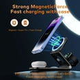 thumbnail image 5 of 3N1 Wireless Charger Magsafe Folding for iPhone14 13 12 Series, Fast Charger, 15W, Black, 5 of 6