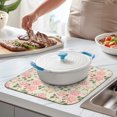 thumbnail image 4 of Microfibre Drying Mat for Kitchen Beautiful Pink Roses Bush Dish Drying Drainer Mat Absorbent Pioneer Drying Mat Washing Up for Glass, Plate & Cup 16inch X 18inch, 4 of 7