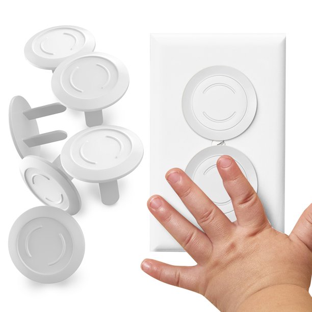 Tiny Patrol White Outlet Covers Baby Proofing, Safe and Secure